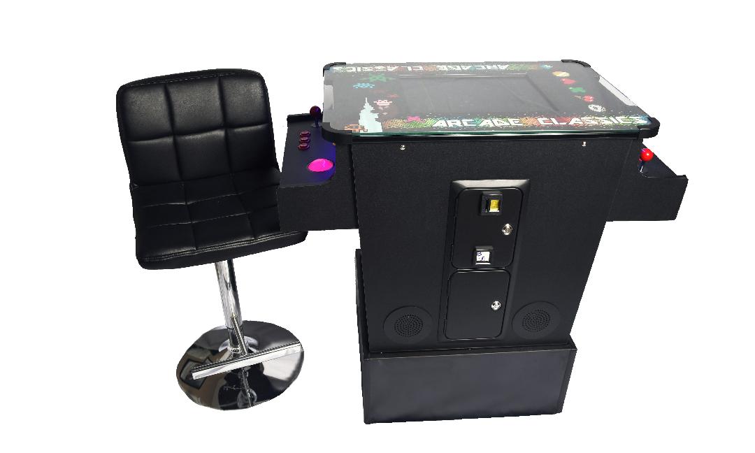 Full-sized Cocktail Table Arcade Game with 456 Classic and Golden Age Games with Trackball