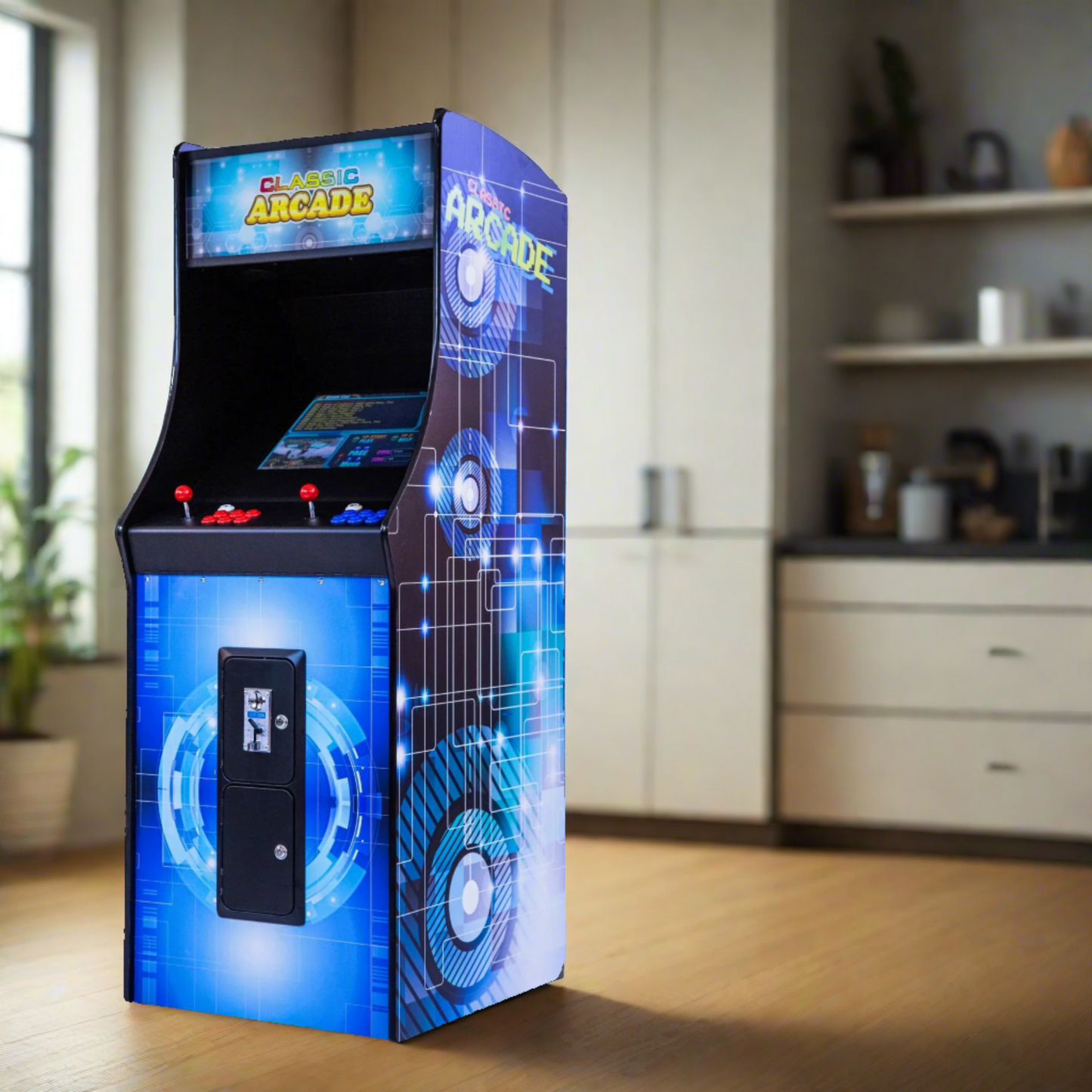 Full-Sized Upright Arcade Game with 456 Classic and Golden Age Games