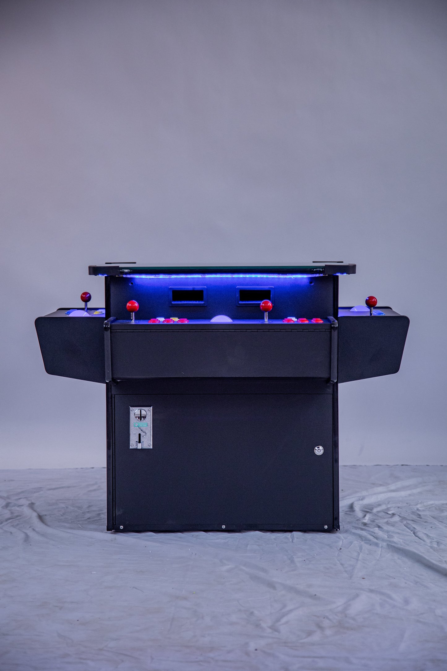 Full-sized, 3 Sided, Cocktail Table Arcade Game With 3,016 Classic, Golden Age, and Retro Games with Trackball