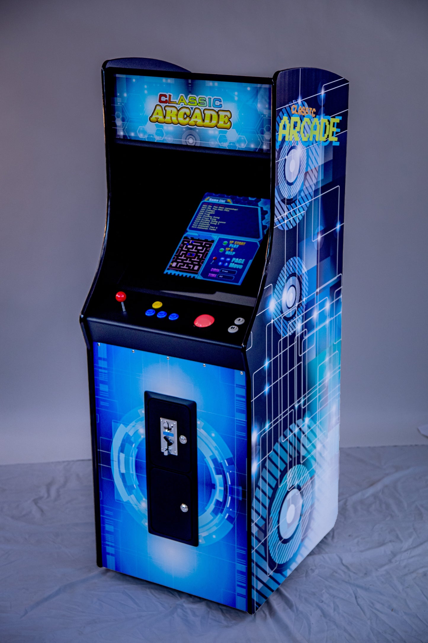 Full-Sized Upright Arcade Game with 456 Classic, Golden Age Games, and Trackball
