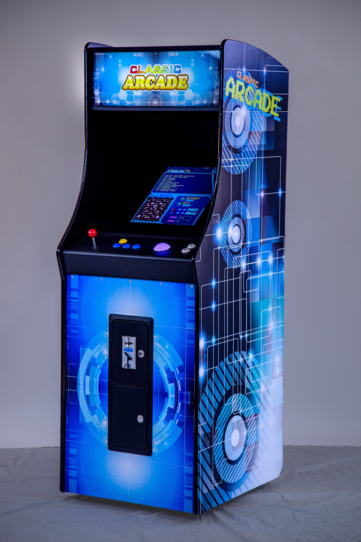 Full-Sized Upright Arcade Game with 456 Classic, Golden Age Games, and Trackball