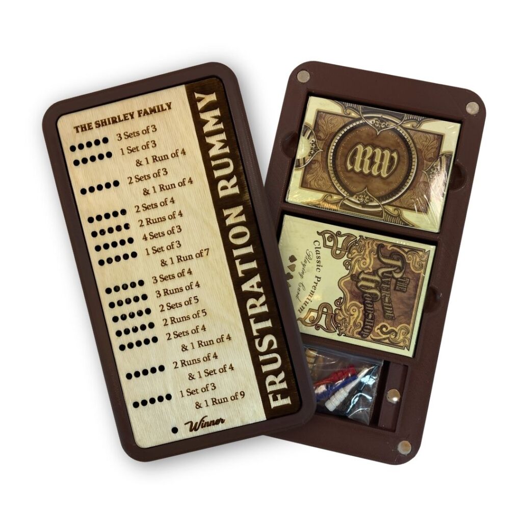 Deluxe Frustration Rummy Round Tracker image of our deluxe frustration rummy round tracker sets